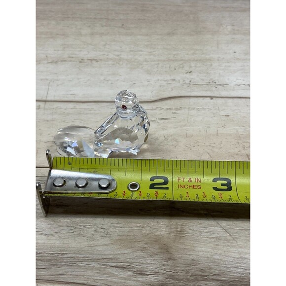 Swarovski Crystal Figurine Dove Pigeon Pink Eyes No Box - Picture 6 of 7